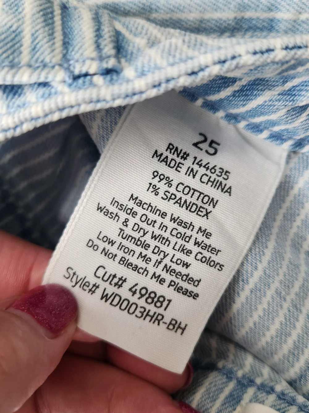 Bohme Sydney Striped Wide Leg Jeans Sz 25